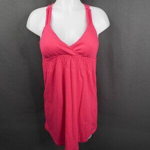 Womens Babydoll Mini Dress Large Pink Cottagecore Y2K Retro Coastal Cool
